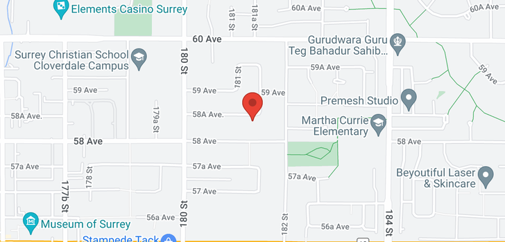 map of 18160 58A AVENUE
